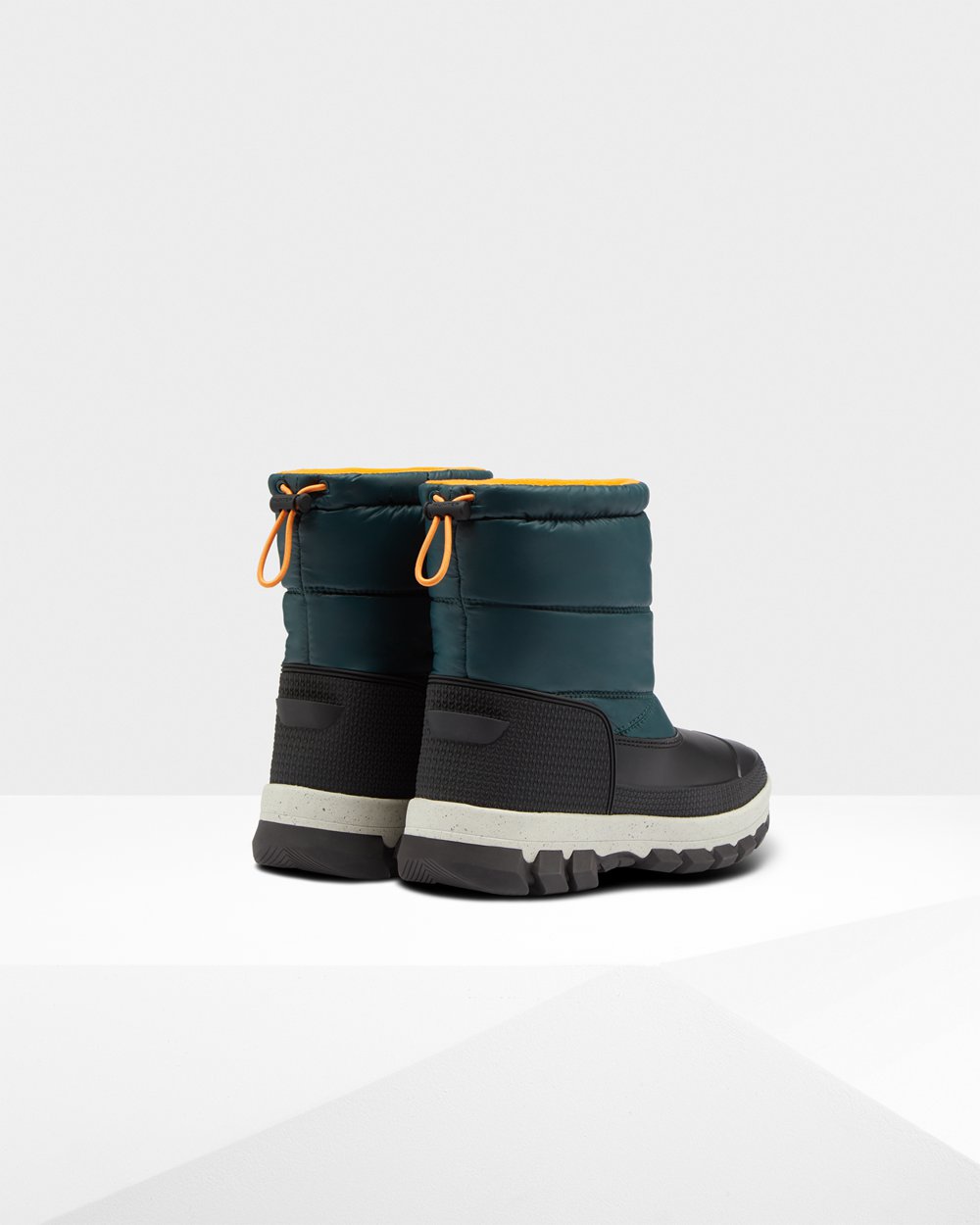 Botas De Nieve Hunter Mujer Original Insulated Short - Verde/Gris - Argentina 1479CXMAG